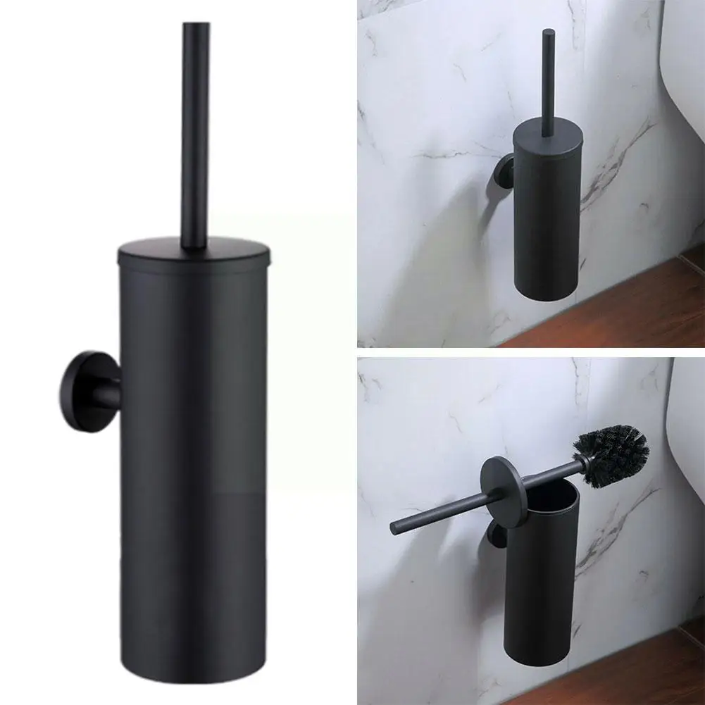 

Matt Black Toilet Brush Holder Stainlesssteel Cleaning Durable Toilet Brush Tool Vertical Bathroom Mounted Wall I7h5