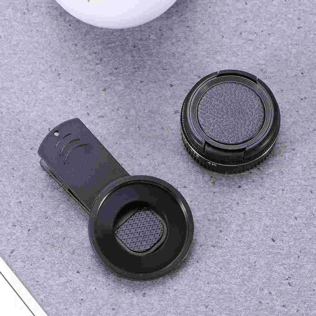 

37mm Optic External High Definition 15X Macro Lens Camera Phone Lens Super Macro Lenses with Clip Holder Magnifying Lens (Black)