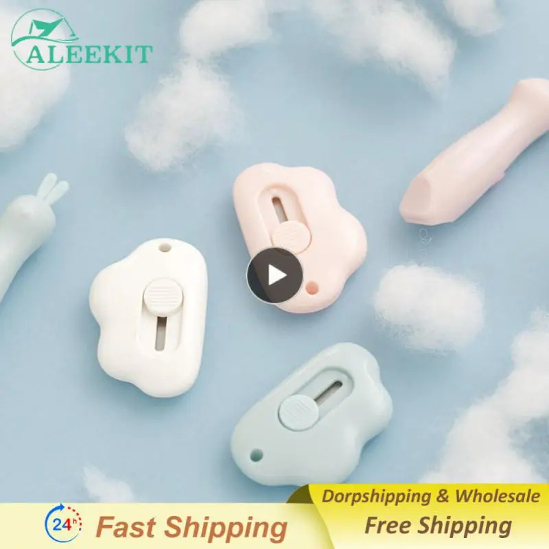 

1~20PCS Cute Rabbit Cloud Color Mini Portable Utility Knife Paper Cutter Cutting Paper Razor Blade Office Stationery Cutting