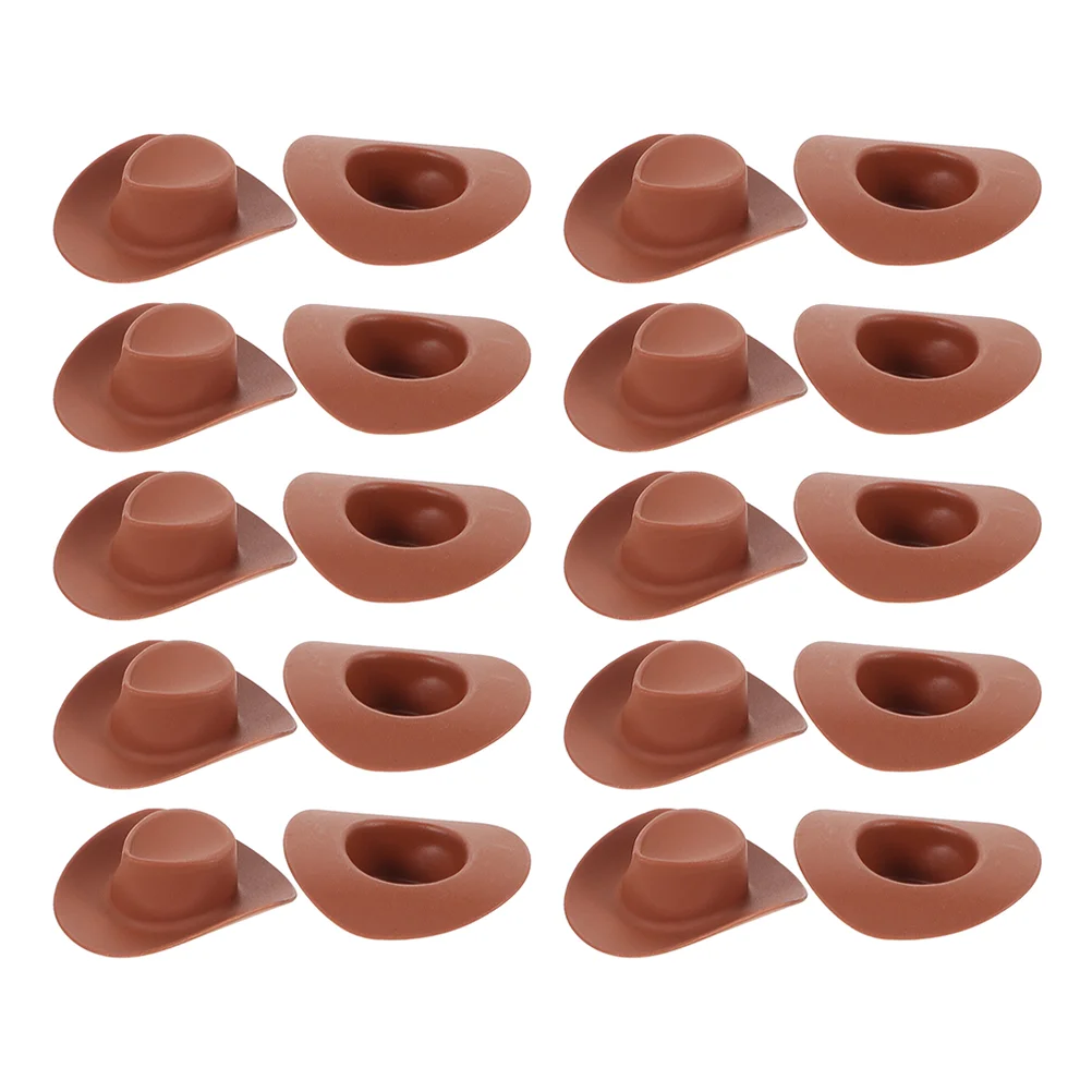 

40pcs Western Cowboy Hat Miniature Hat Party for Crafts Mini House Decor