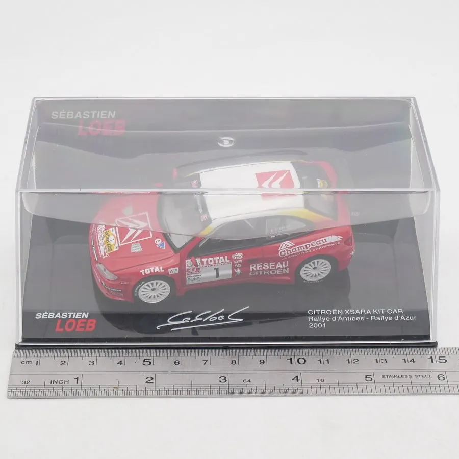 Фото Масштабная модель IXO 1:43 из литого сплава: Citroen Xsara Kit Car WRC 2001. Коллекционная классическая ностальгическая модель автомобиля. Подарок для взрослых, сувенир, статическая модель для демонстрации. №1