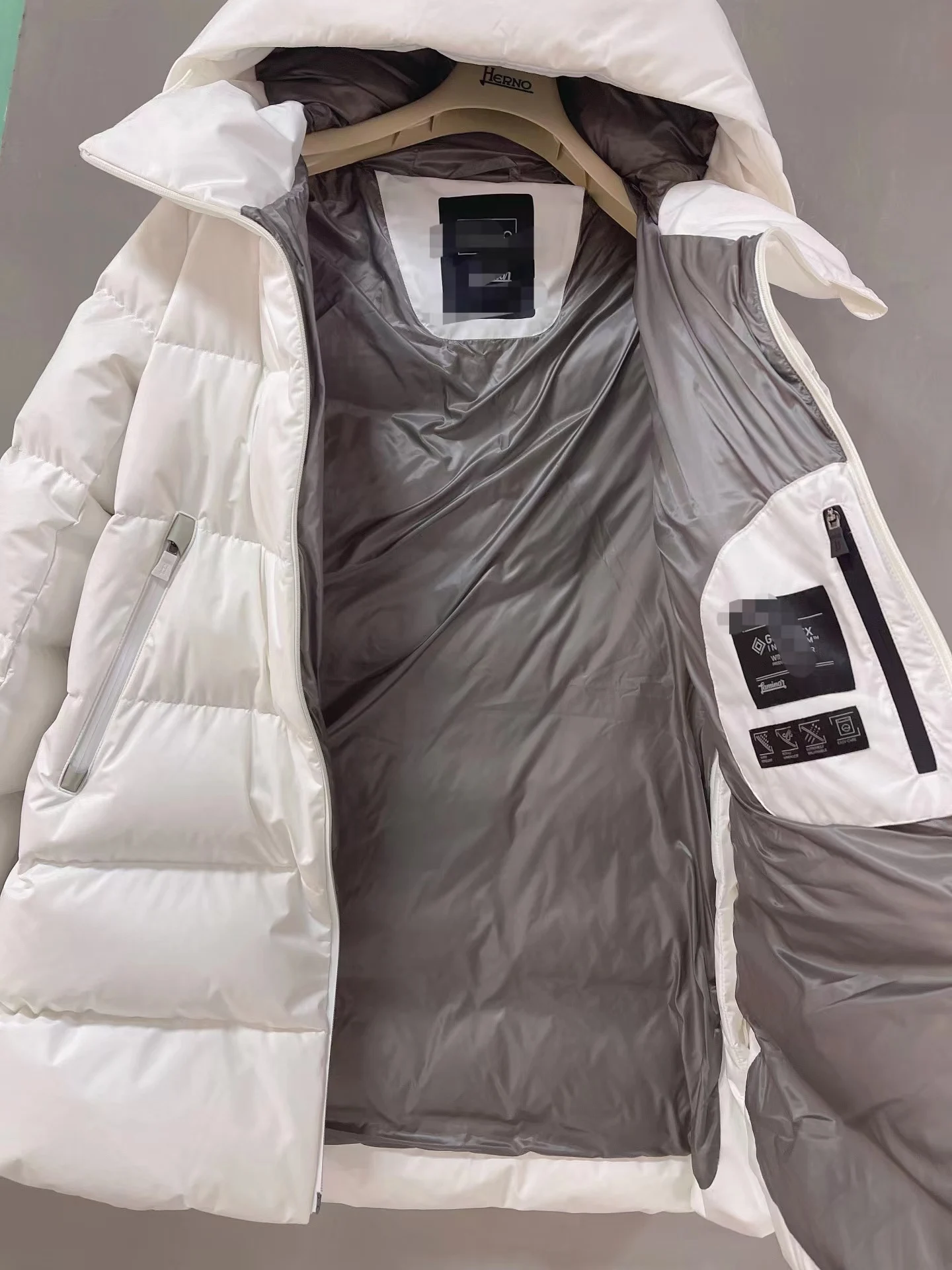 HNOER New Fashion Fashion Temperament Commuter Zipper Hooded Long Warm Down Jacket enlarge