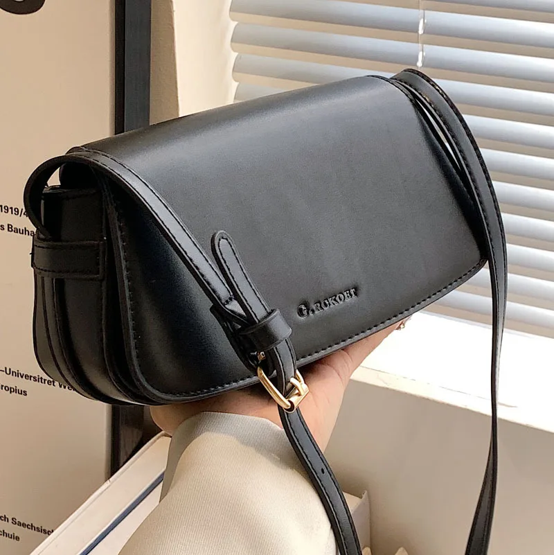 

Women's Leather Shoulder Bags 2021 Winter Handbags New Fashion Shoulder Messenger Bags Niche Design Small Square Bags