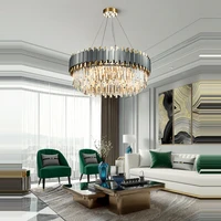 post modern luxury led chandelier 110 220v indoor lighting equipment living room bedroom class dimming hanging lamp