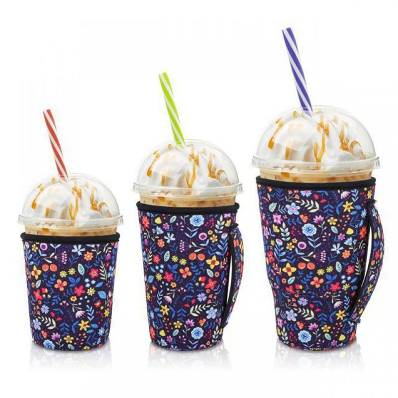 

3PCS Reusable Iced Coffee Cup Insulator Sleeve Coffee Cup Thermal Cover Set Kit For Cold