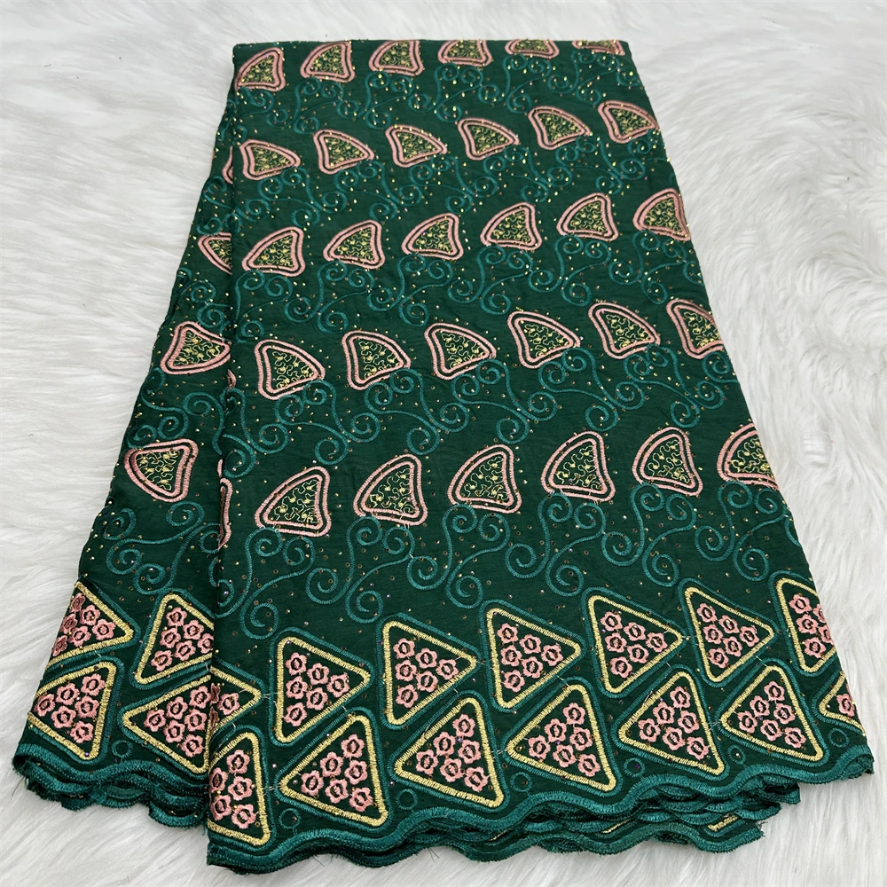 Швейцарское кружево с камнями хлопок 5 ярдов