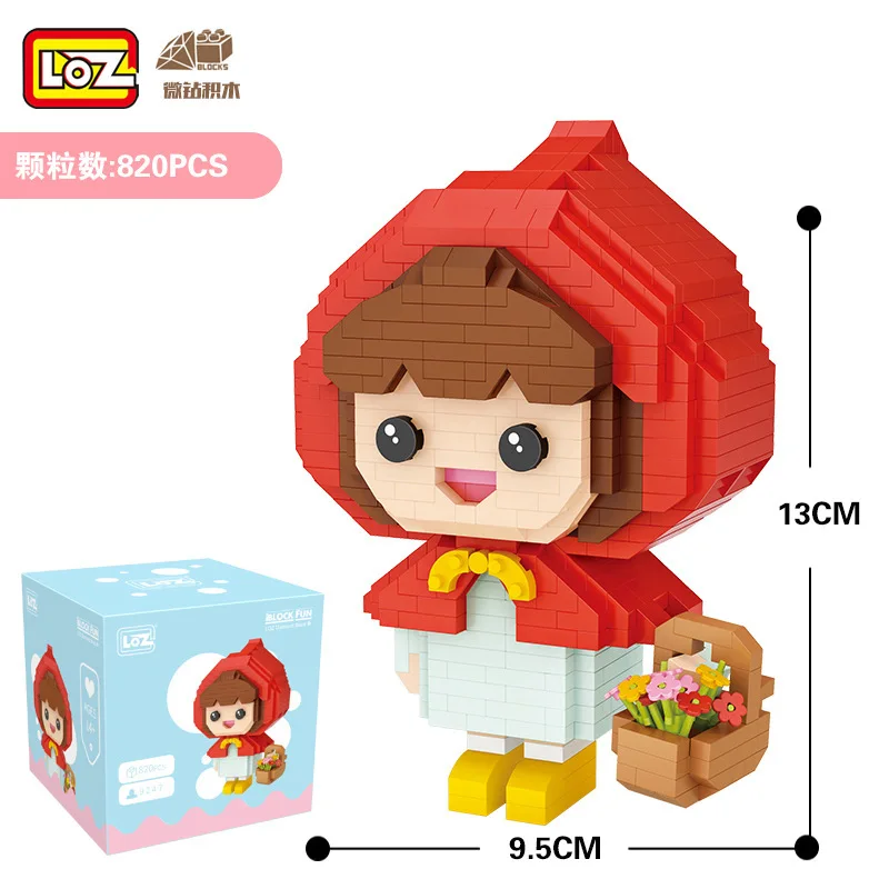 LOZ Blocks Cartoon Auction Figure Bricks Anime Bear Model for Girls Gifts Cute Doll Children Toys Kids Christmas Present 9245 images - 4