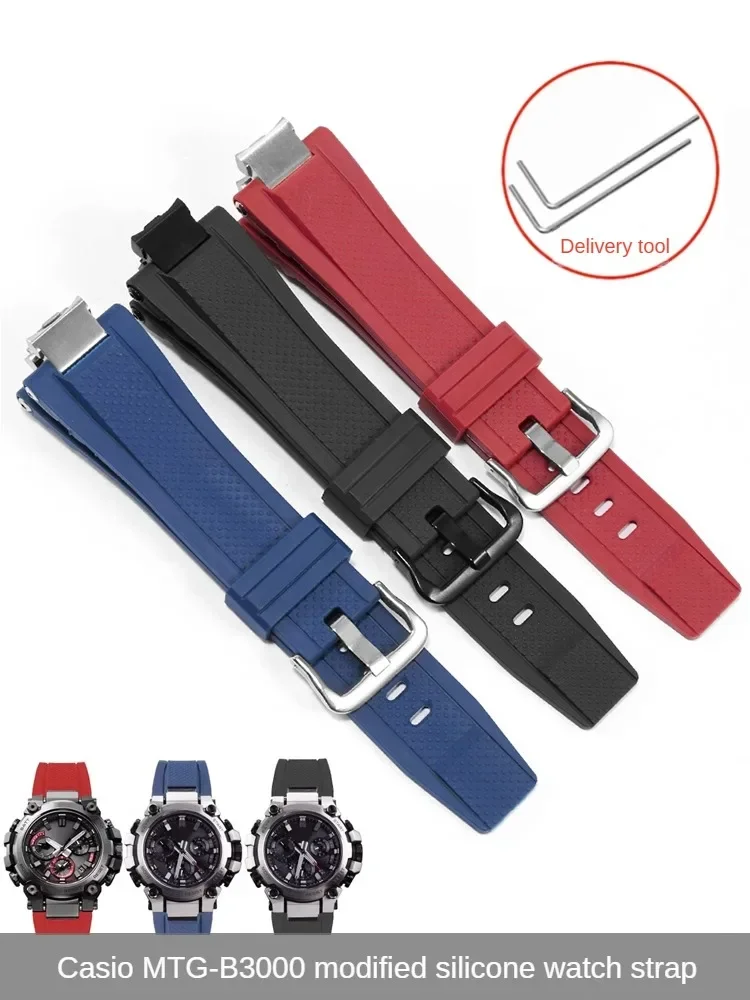 Подходит для C-asio G-SHOCK Series MTG-B3000 черный и красный самурайский деловой спортивный
