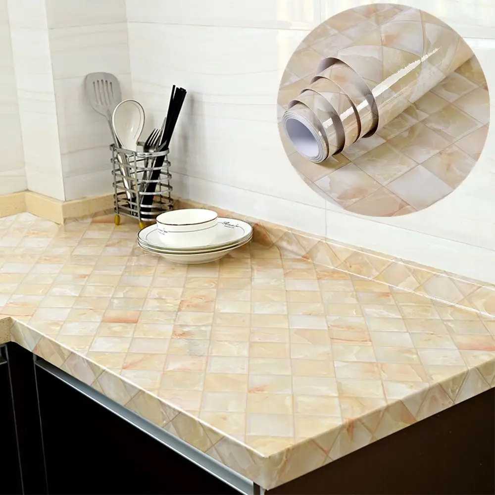 Виниловая пленка самоклеящаяся настенная бумага для ванной кухни шкафа