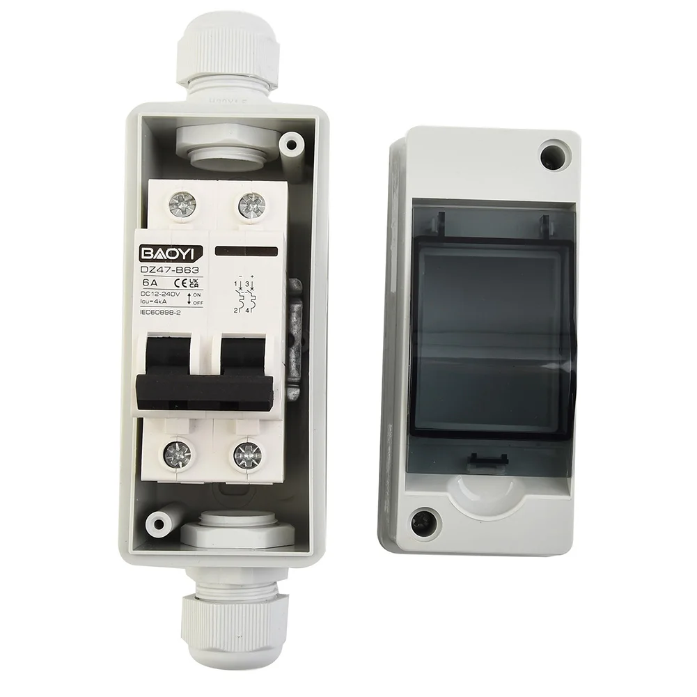 

Solar Circuit Breaker Miniature 2P Poles DC12-240V DZ47X 30A IP65 IP65 Waterproof Junction Box PV Isolator Switch