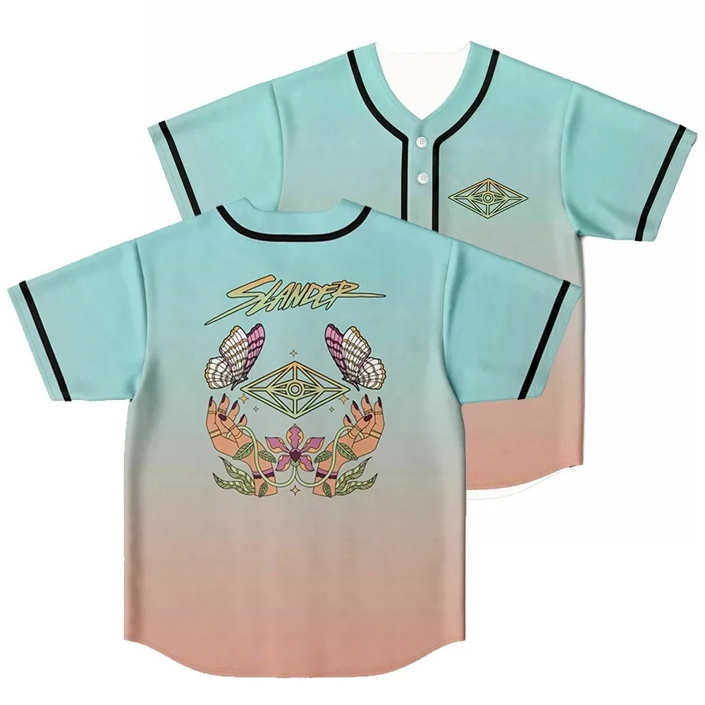 Slander Merch Бейсбольная куртка Футболка Летние женские и мужские модные футболки с