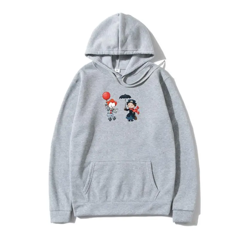 

new Men Autumn Pullover It Clown and The Magical Nanny Artsy Awesome Artwork Printed Hoody Hoody Outerwear harajuku Drawstring