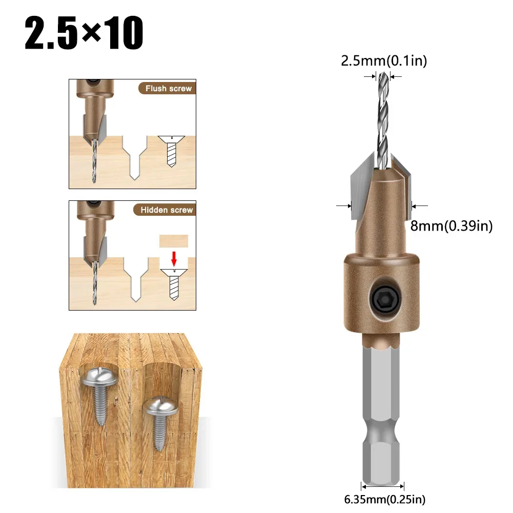 1 шт., профессиональное сверло для глухих отверстий, сверло из сплава, деревообработка, сверло для глубоких отверстий, установка винта, ступенчатое сверло