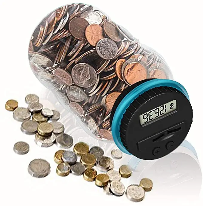 

Digital Coin Bank,Large Piggy Bank,Counting Money Jar,Electronic Digital Counting Piggy Bank for Kids Adults Boys Girls as Gift