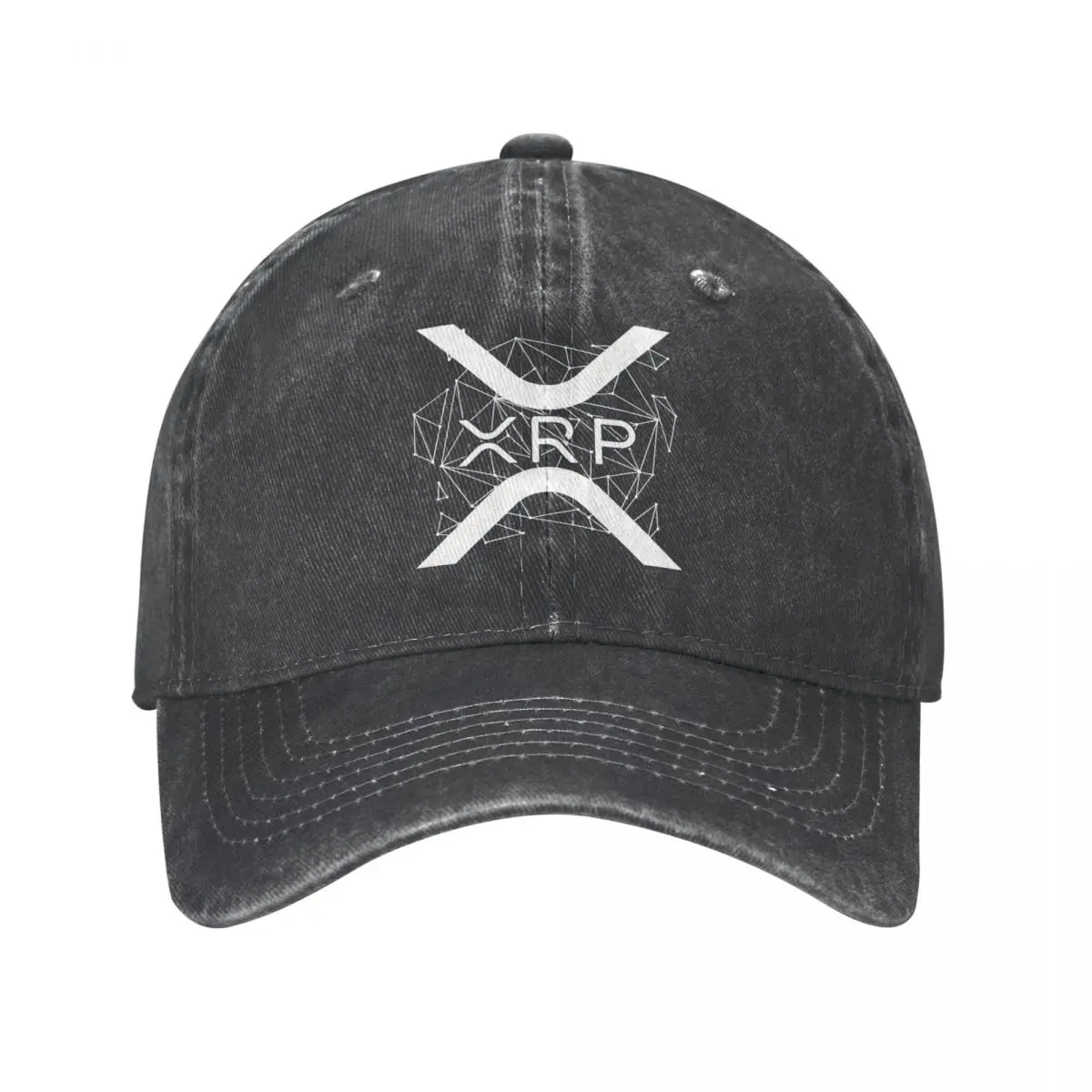 

Ripple XRP Logo Cryptocurrency Baseball Cap Vintage Distressed Washed Block Chain Sun Cap Unisex Running Golf Gift Hats Cap