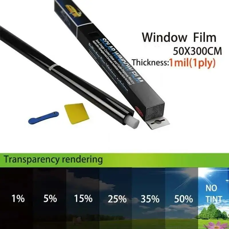 Солнечная пленка автомобильное стекло Солнцезащитная и теплоизоляция черное