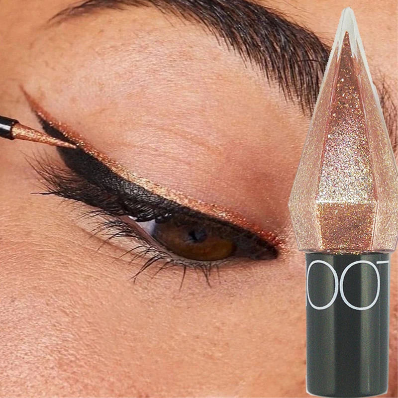 

5 Colors Diamond Eyeliner Waterproof Glitter Shiny Sequins Silver Champagne Gold Matte Liquid Eyeshadow Sexy Eye Makeup Cosmetic
