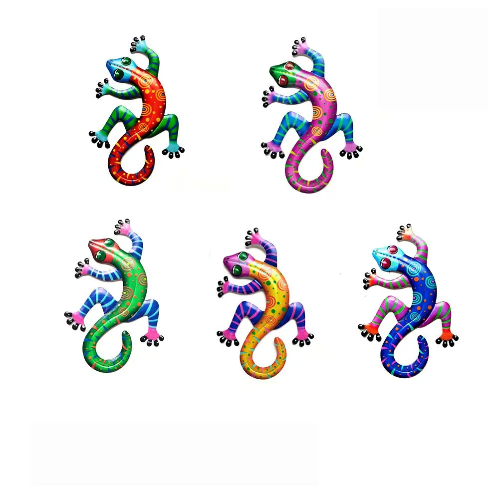

Gecko Art Hanging Iron Art Decoration Sculptures Lizard Outdoor Home Iron Art Metal Gecko Lizard Ornaments