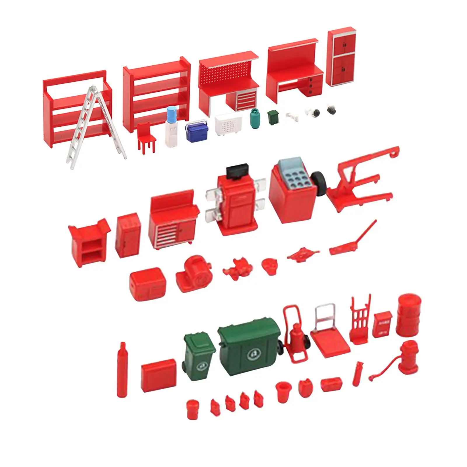 

15 Pieces 1:64 scale Repair Shop Accessory Accessories for Micro Landscape Sand