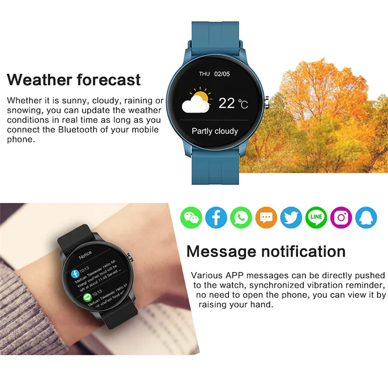 Новинка 2022 женские умные часы с сенсорным экраном фитнес-трекер артериального