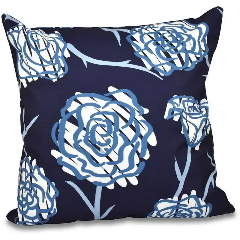

x 16" Spring Floral 2 Floral Outdoor Pillow, Blue