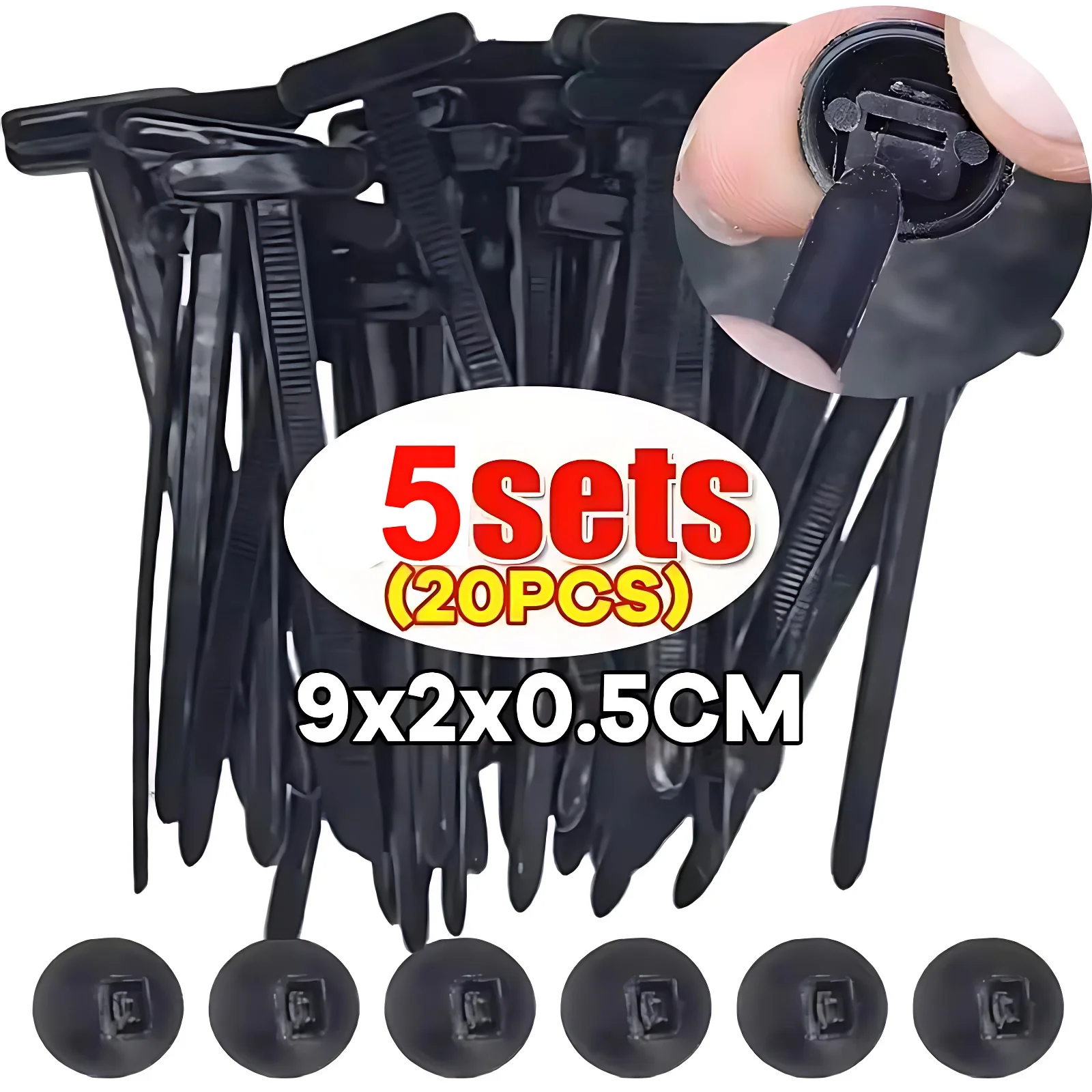 

40 комплектов нейлоновых универсальных пряжек для кабельных стяжек, сверхмощный самоблокирующийся держатель с застежками-молнией с застежками для кузова автомобиля, устойчивые к ультрафиолетовому излучению молнии