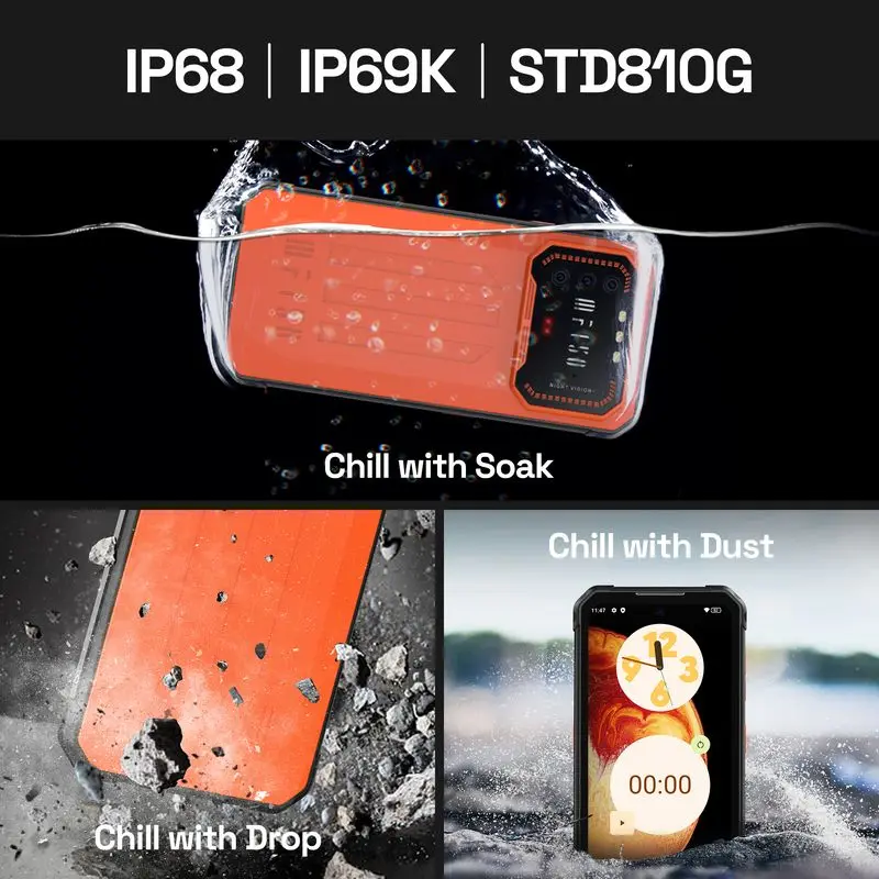 Прочный телефон IIIF150 Air1 Pro FHD + дисплей 6 5 дюйма IP68/IP69K 128 ГБ 48 МП инфракрасное ночное