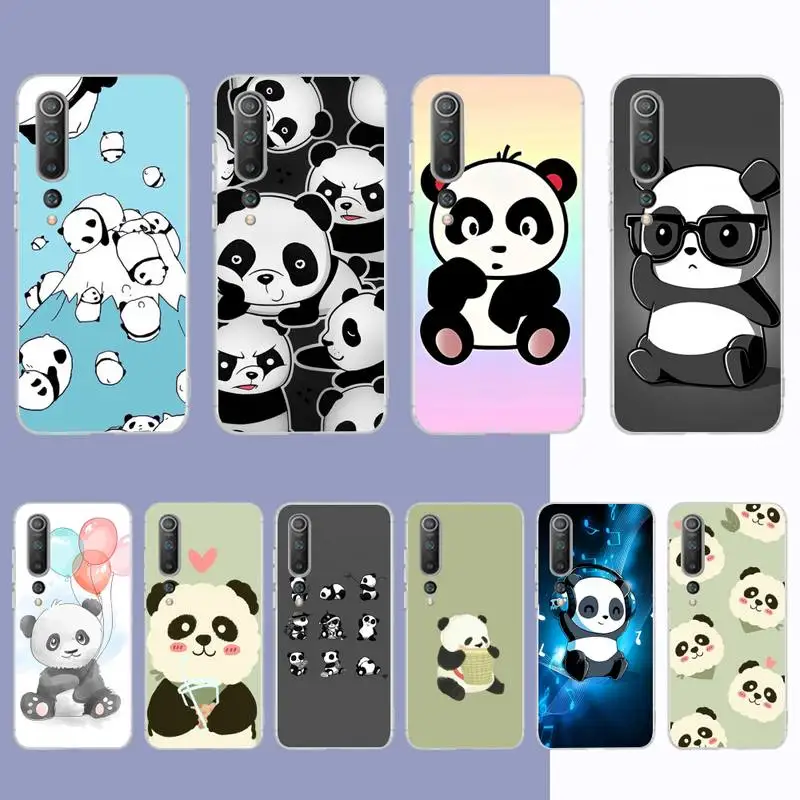 

Cute panda Phone Case for Samsung S21 A10 for Redmi Note 7 9 for Huawei P30Pro Honor 8X 10i cover
