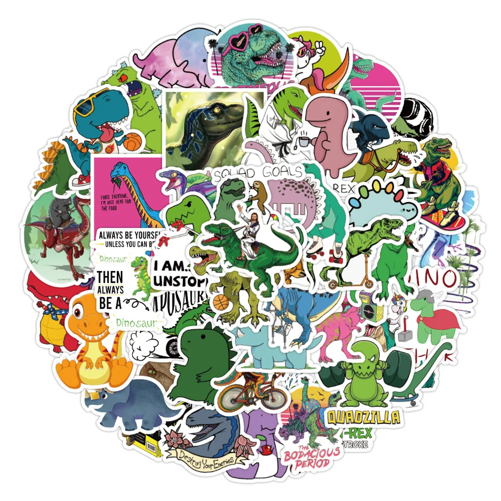 

10/30/50PCS Cartoon Dinosaur Small Animal Graffiti Waterproof Sticker Creative Decoration Skateboard Decal HelmetGuitarWholesale