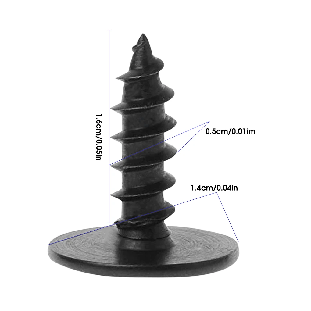 

30 Pieces Self Tapping Screws Hex Washer Head Front Wheel Fastener Mud Guard Screw Black Replacement for Q5 Q3 Q7 A1 5