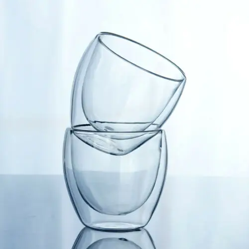 

150-450ML Glass Coffee Mug Clear Double Wall Insulated Thermal Tea Cup Drinking Double Layer Glass