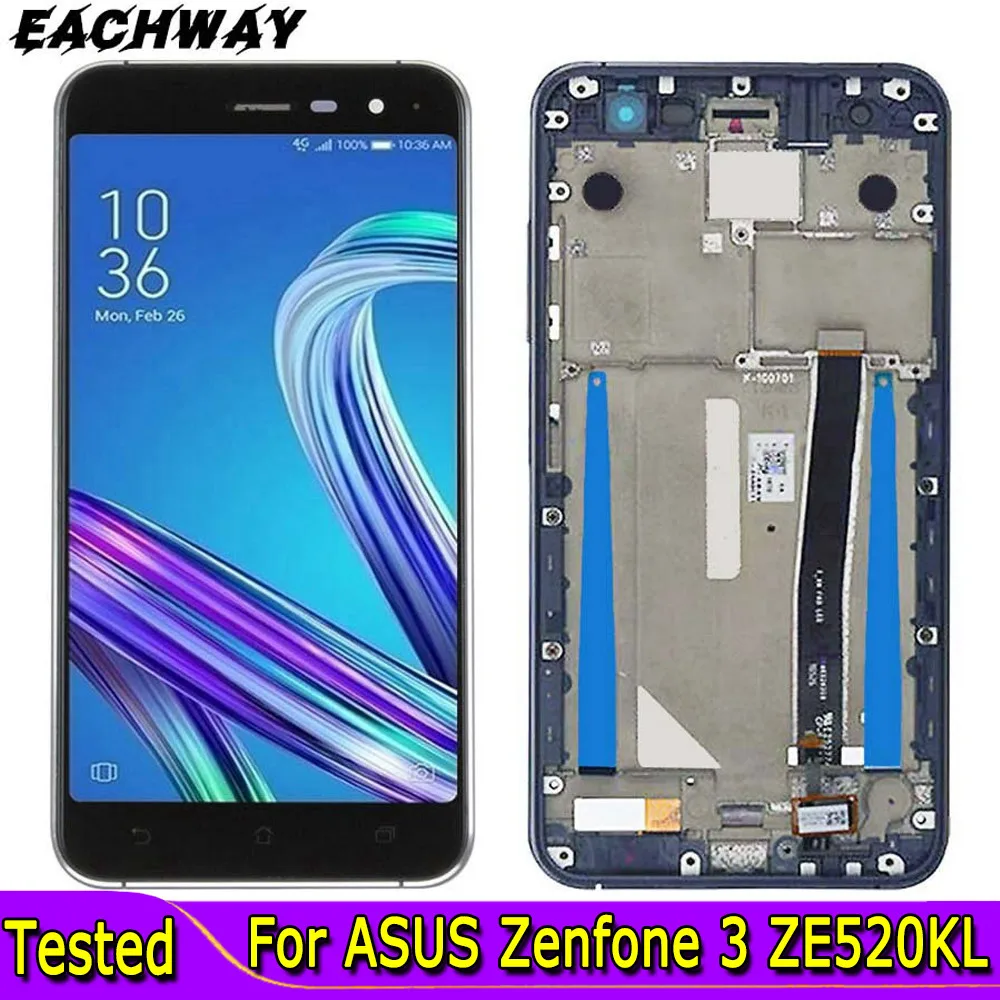 ЖК-дисплей 5,2 дюйма Super IPS для ASUS Zenfone 3 ZE520KL, сменный сенсорный ЖК-экран с дигитайзером для ZE520KL, ЖК-дисплей с двумя SIM-картами