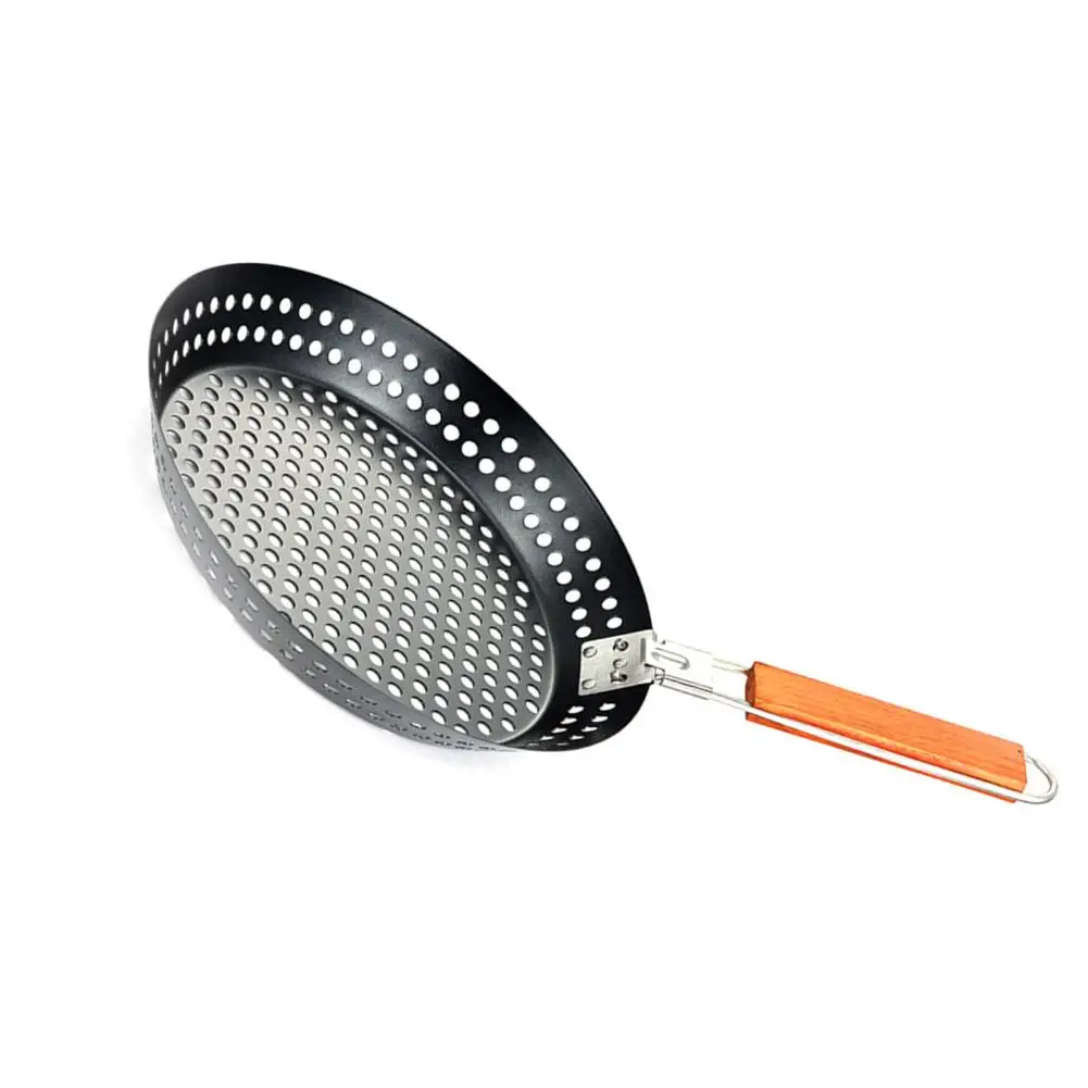 

Black Durable Iron Modern Frying Duck And Chicken Leg Pizza Making Pot Pan Portable Baking Outdoor Camping Grill Tray Barbecues