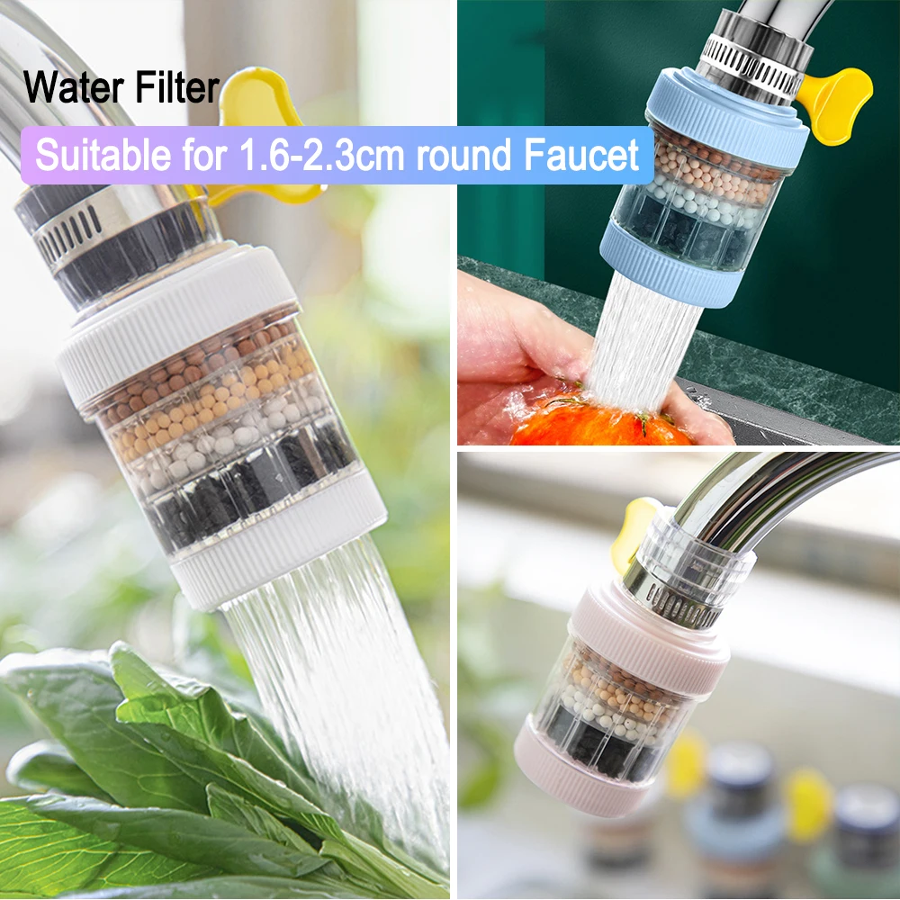 

Faucet Filter 6 Layers Faucet Filter Purification Tool Splash Prevention Universal 360 Degree Rotation Splash-Proof Accessories