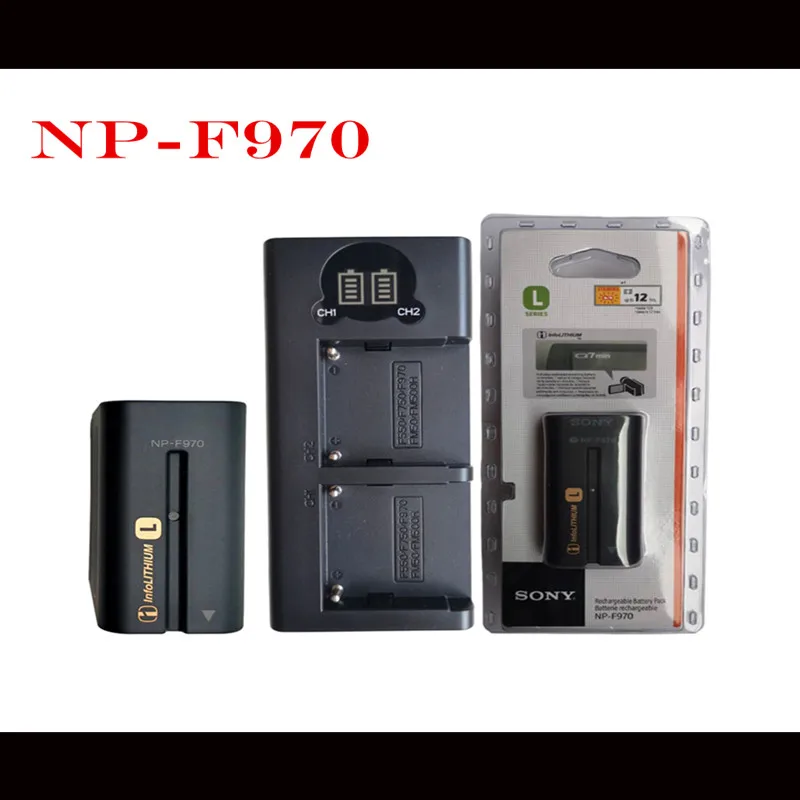 

Sony NP-F970, 7.2 V, Lithium Battery, for F930, F950, F960, NP-F980, F550, F570, F750, F770, MC1500C, 190P