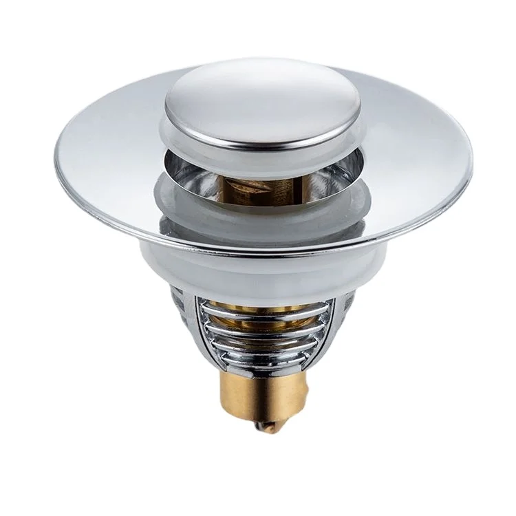 

Washbasin Bounce Core Drainer Deodorant Copper Core Filter Push-Type Leakage Plug Bathtub Wash Basin Drainer Unit cm