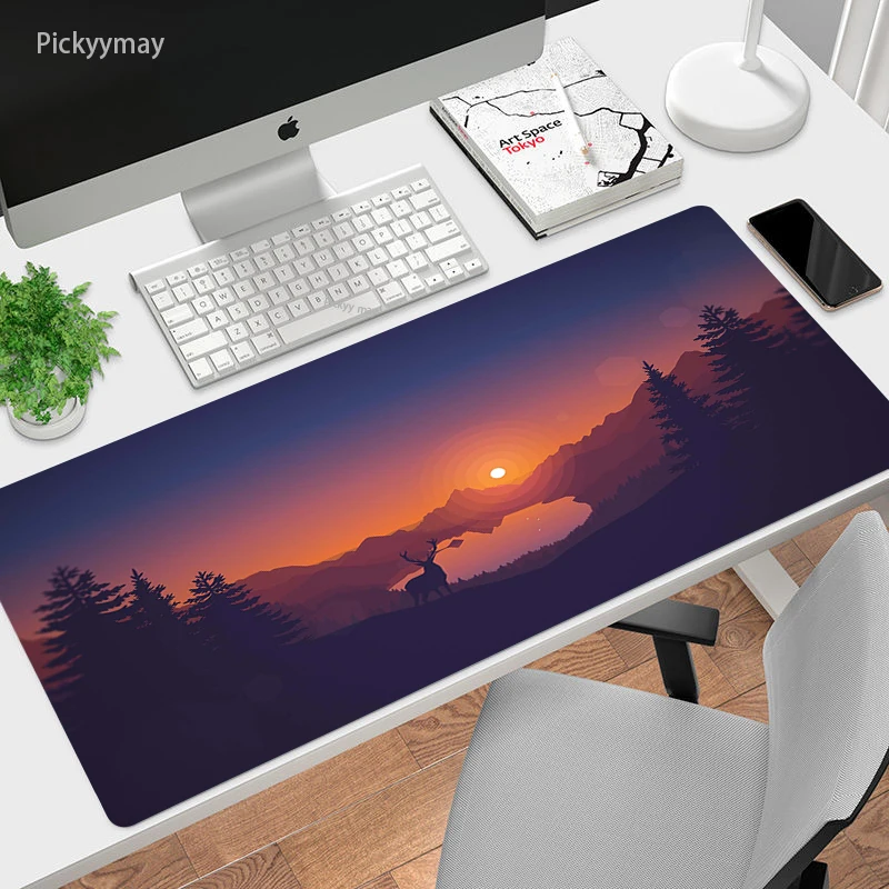 deep forest firewatch mousepad gaming mouse pad large mouse mat keyboard xxl laptop gamer carpet desk play mats for cs go lol free global shipping