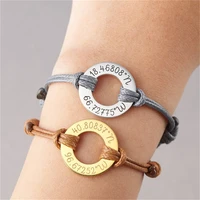 personalized stainless steel bracelet for girls gifts dainty coin name charm chain for women jewelry friendship bracelets