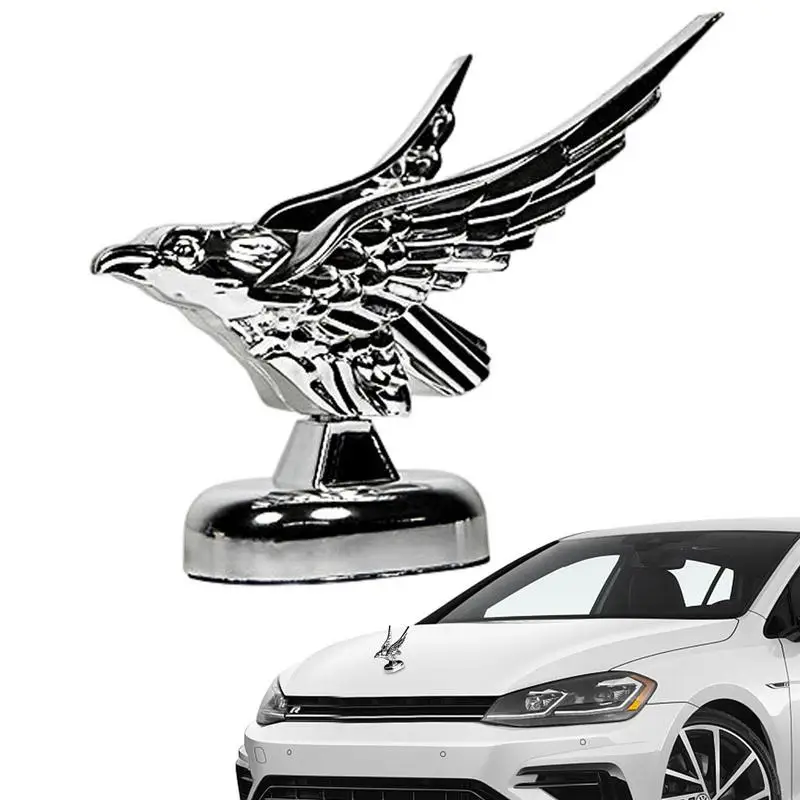 

Eagle Hood Ornament 3D Car Hood Decals Stand Bonnet Emblem Badge Sculpture Eagle Ornament For Trucks Auto Styling