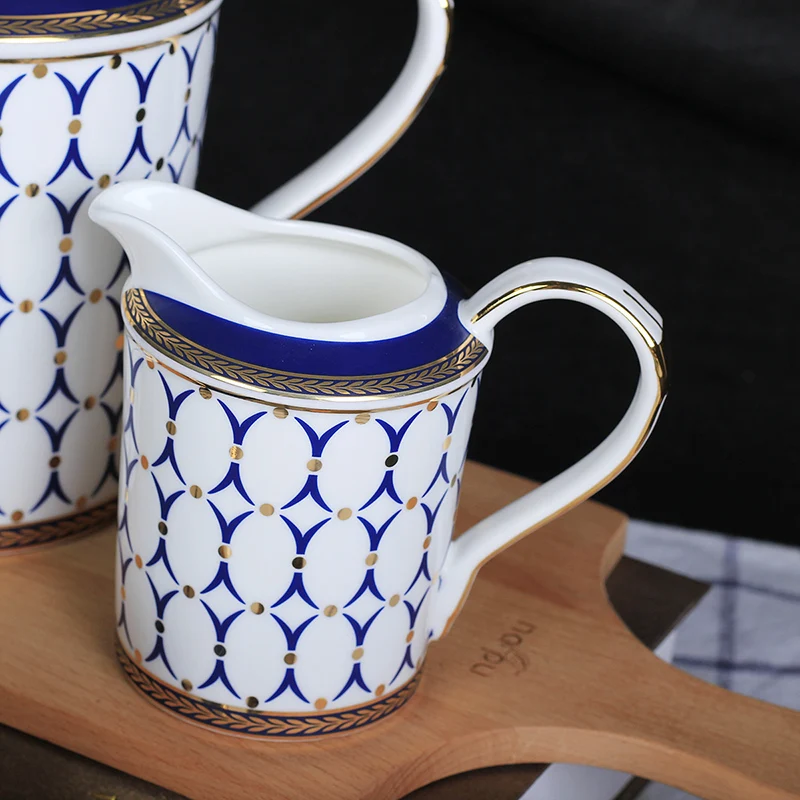 Недорогие европейские Роскошные Керамические Кофейные Наборы 11 шт. чайные чашки