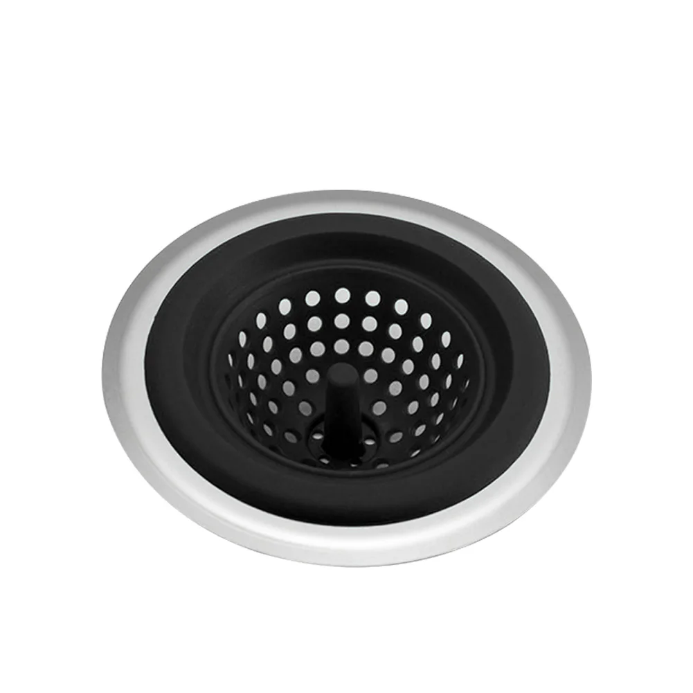 

Silicone Hair Floor Drain Bathroom Kitchen Strainer Stopper Deodorize Anti-blocking Stainless Steel Sink