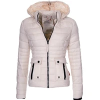 winter thick warm short parkas women fashion zipper hooded coats women elegant zipper cotton jackets female ladies
