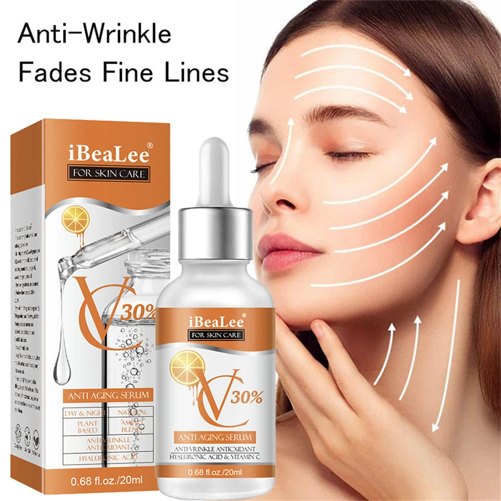 

Premium 30% Vitamin C Serum For Face Anti Aging Wrinkle Facial Hyaluronic Acid Retinol Acids Boost Collagen Hydrate Skin Care