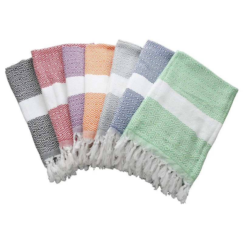 

Turkish Towel Oversized Machine Washable 80% Cotton Easy To Store Beach Towel
