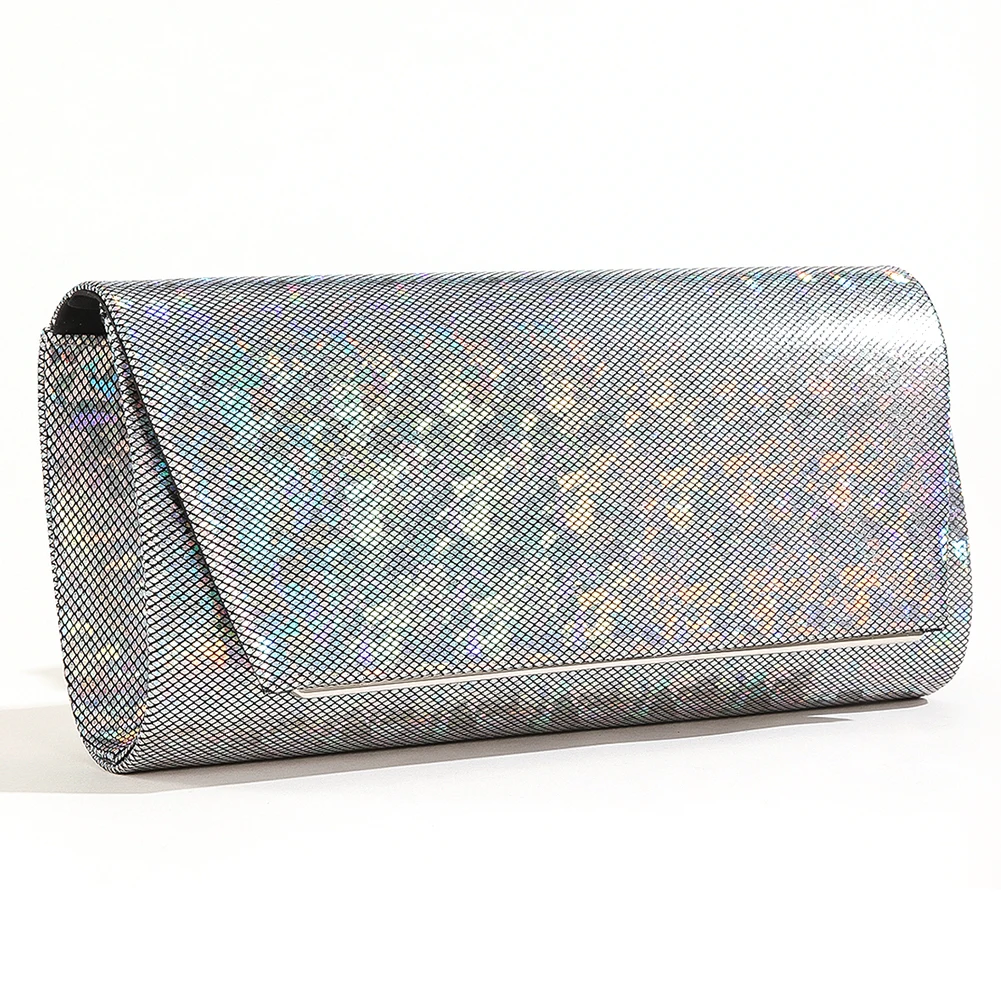 

Сумка-конверт женская квадратная со съемной цепочкой и блестками, из ПУ кожи