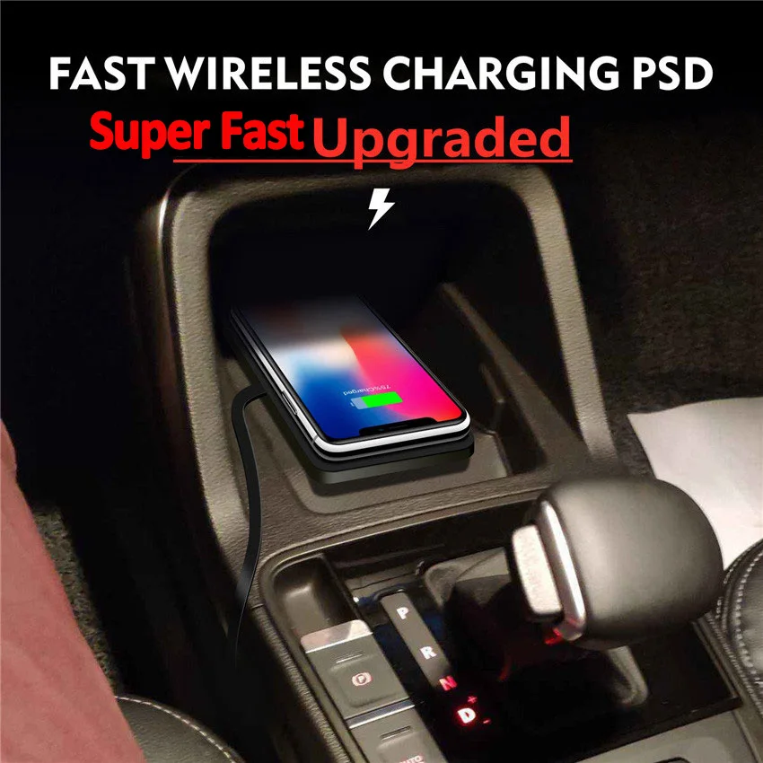 30W Wireless Car Charger Silicone Anti-skid Pad Cradle Dock for iPhone 14 13 X Fast Car Wireless Charging Stand Car Modification