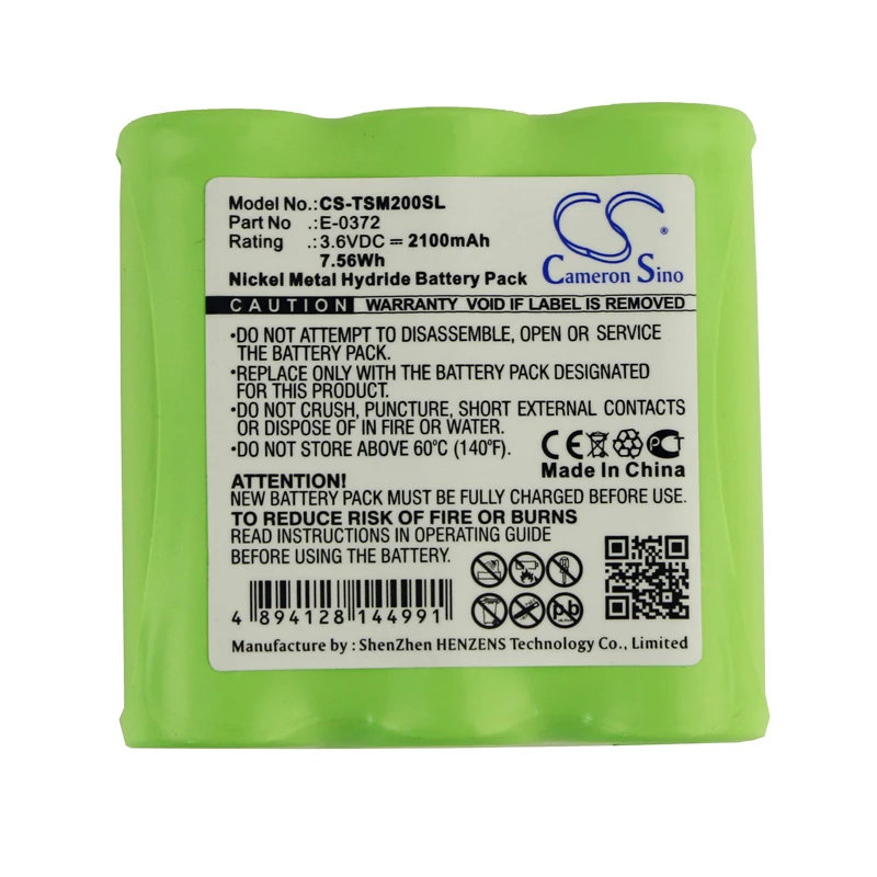 

Cameron Sino 2100mAh Battery For TELETRONIC TSM 2002 TSM2002 P-0372 E-0372