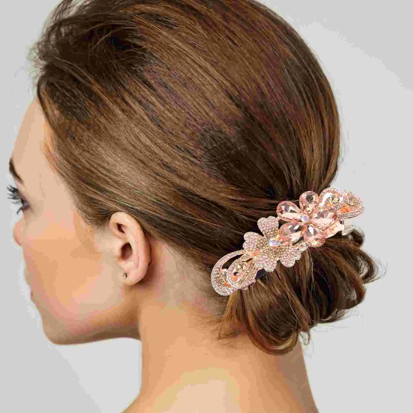 

Girls Spring Hair Clip Hair Accessories Flower Barrette Aesthetic Hair Barrette Thick Hair Clip Metal Hair Clip