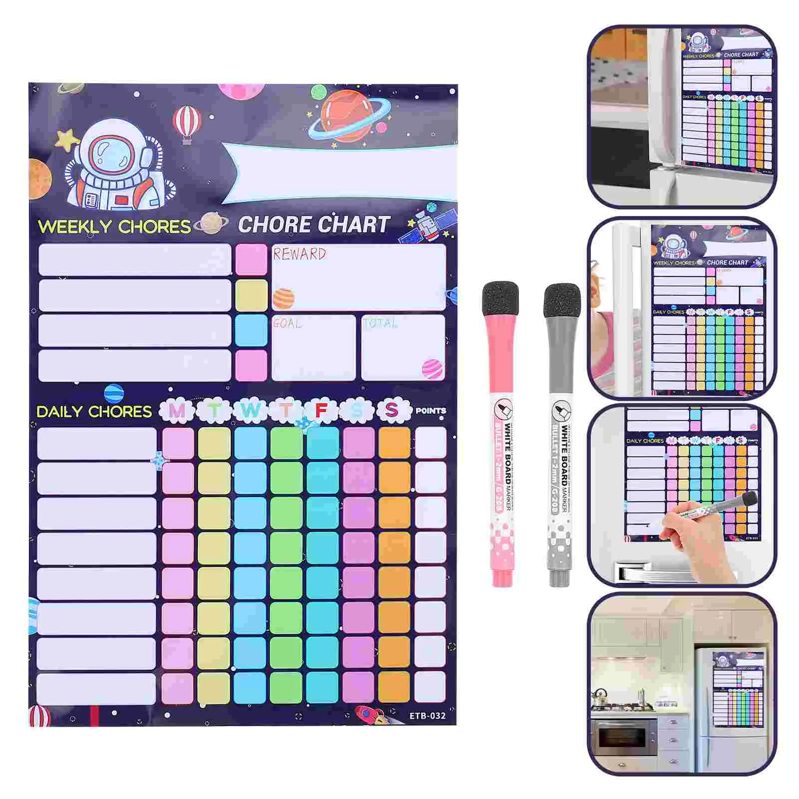 

Chart Chore Kids Reward Behavior Dry Erase Fridge Board Responsibility Magnets Incentive Reusable Good Hanging Whiteboard Chores