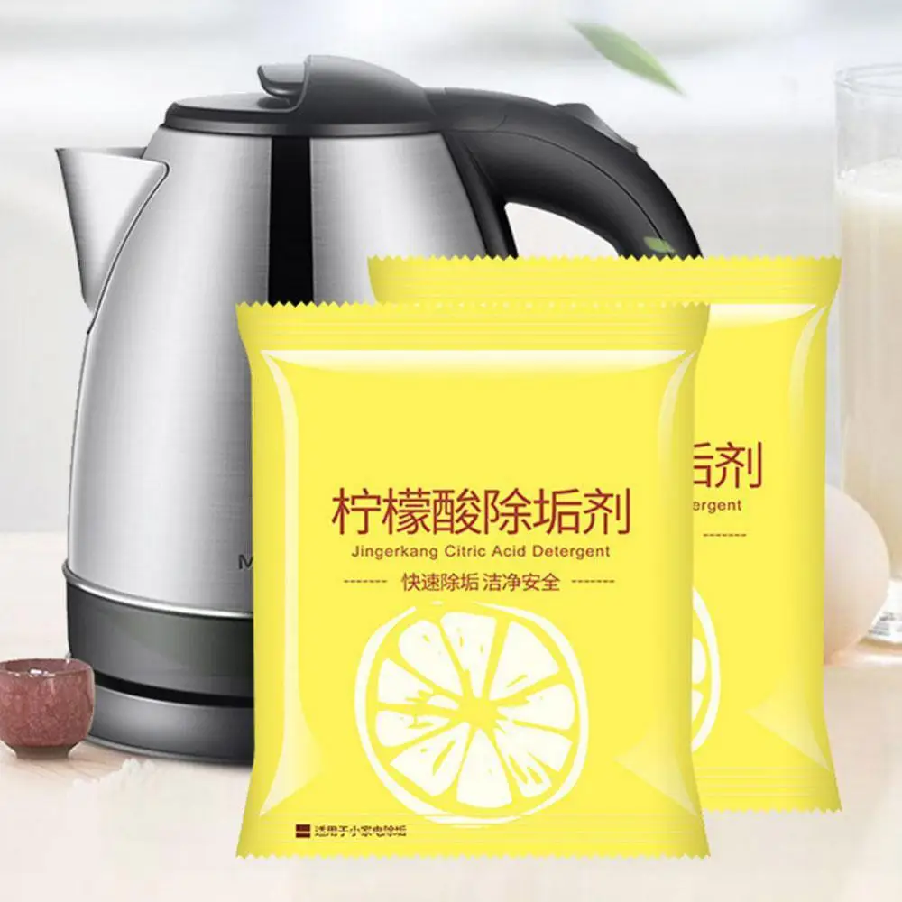 

10g/Pack Citric Acid Detergent Non Toxic Lemon Extract Remover Teapot Container Cleaner Food Grade Cleaning Kitchen Cleaner
